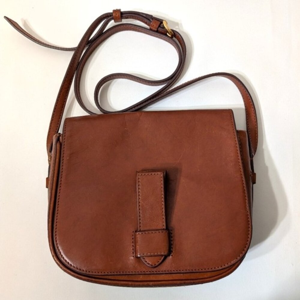 Banana Republic Saddle Leather Crossbody Bag
